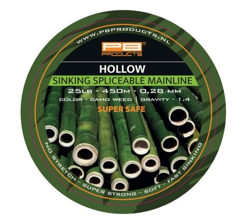 Леска плетеная PB PRODUCTS HOLLOW Splicable 16X Braid Camo - 0.28mm/450m