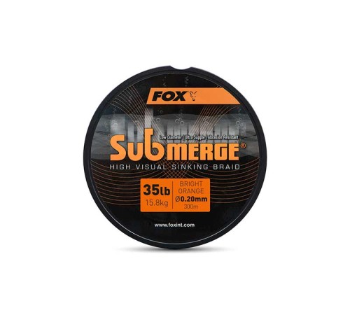 Леска плетеная Fox Submerge Orange Sinking Braid