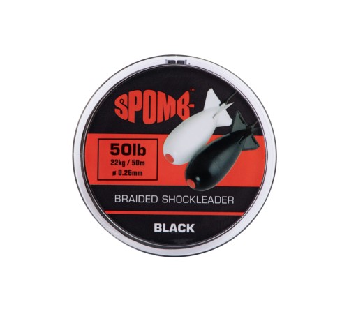 Плетеный шок-лидер Spomb Braided leader Black 50lb 50m