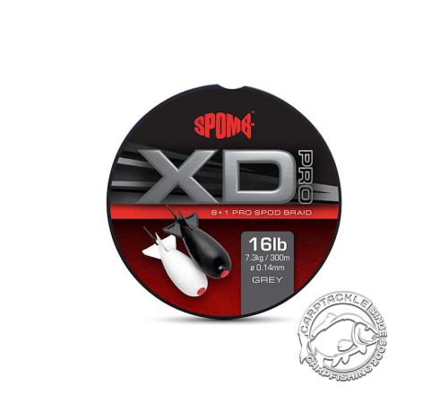 Леска плетеная Spomb XD Pro Braid 16lb 0.14мм 300м