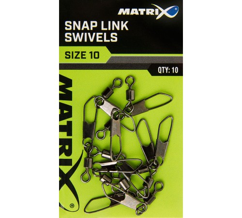 Вертлюги с застежкой Matrix Snap Link Swivels