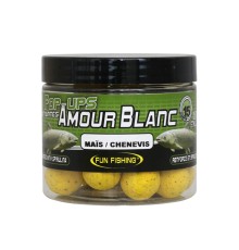 Бойлы плавающие Fun Fishing Amour Blanc Pop-Ups Mais/Chnevis 15mm