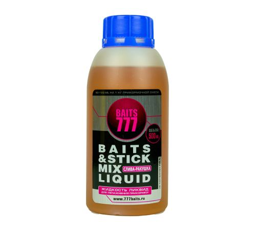 Ликвид 777 Baits Liquid Plum & Mussel (Слива-ракушка) 500ml