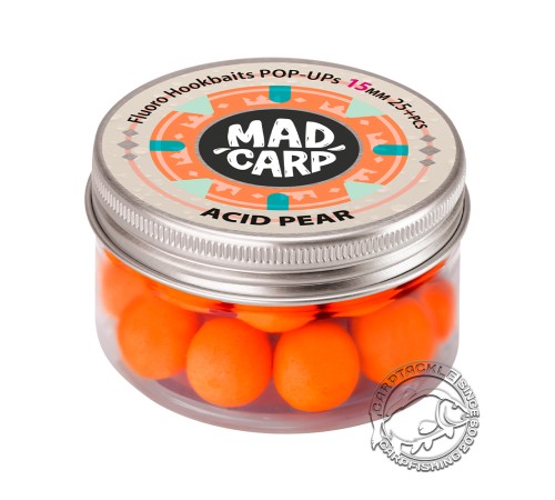 Плавающие бойлы Mad Carp Baits Fluoro POP-UP Acid Pear