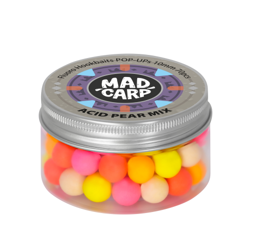 Плавающие бойлы Mad Carp Baits Fluoro POP-UP Acid Pear Color Mix