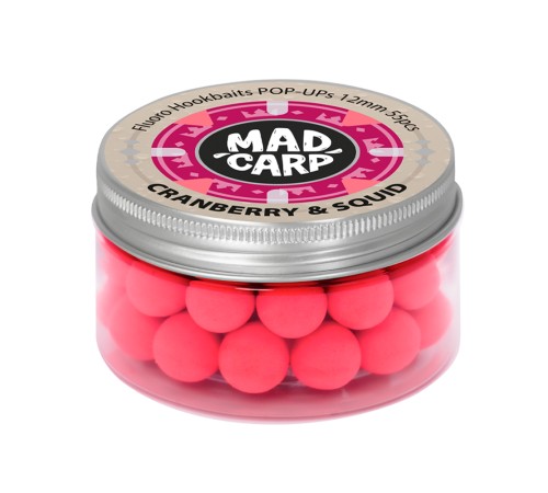 Плавающие бойлы Mad Carp Baits Fluoro POP-UP Cranberry Squid