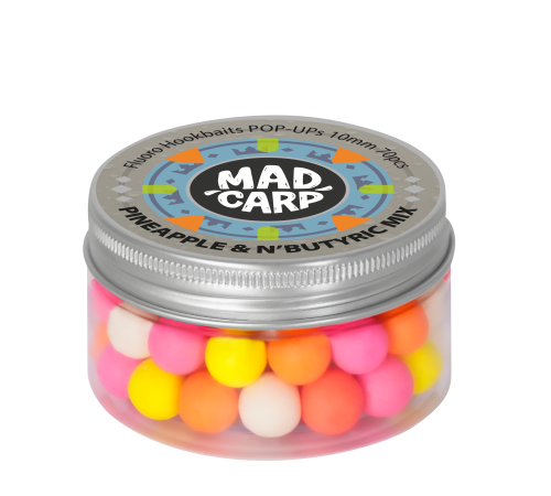 Плавающие бойлы Mad Carp Baits Fluoro POP-UP Piuneapple & N'butyric Color Mix