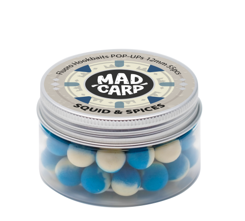 Плавающие бойлы Mad Carp Baits Fluoro POP-UP Squid & Spices 12mm