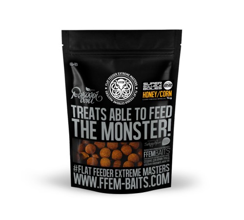 Растворимые бойлы 22мм FFEM SOLUBLE BOILIES HONEY CORN 22mm