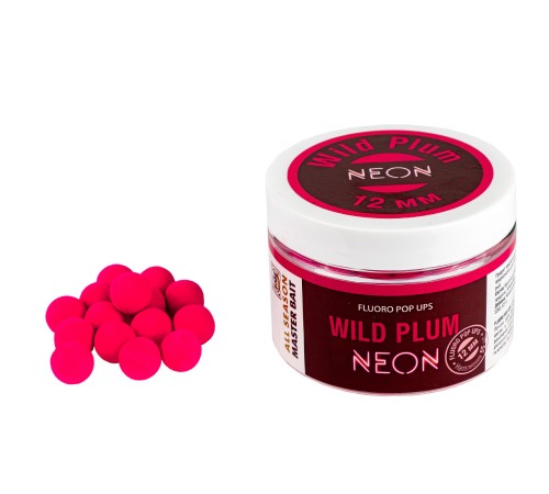 Плавающие бойлы Master Bait Fluoro Pop-Up Neon Wild Plum