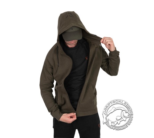 Толстовка зелено-черная с капюшоном FOX Collection LW