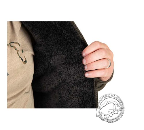 Куртка зелено-черная с шерпа-флисом Fox Collection