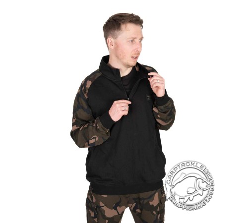 Толстовка на молнии Fox LW Black/Camo QTR Zip