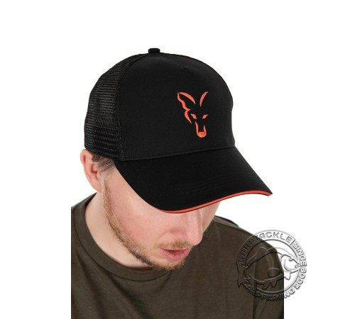 Кепка с сеткой Fox Collection Trucker Cap Black & Orange
