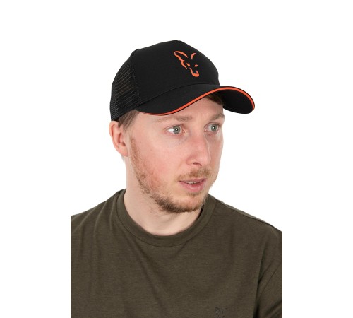 Кепка с сеткой Fox Collection Trucker Cap Black & Orange