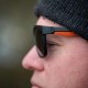 Поляризационные солнцезащитные черно-оранжевые очки Fox Collection Black Orange Shades - Grey Lens