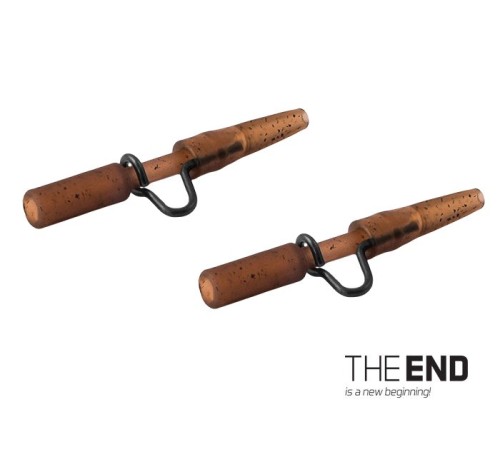 Клипса для грузил с конусовм DELPHIN The End Clip Heavy Duty & Rubber G-ROUND