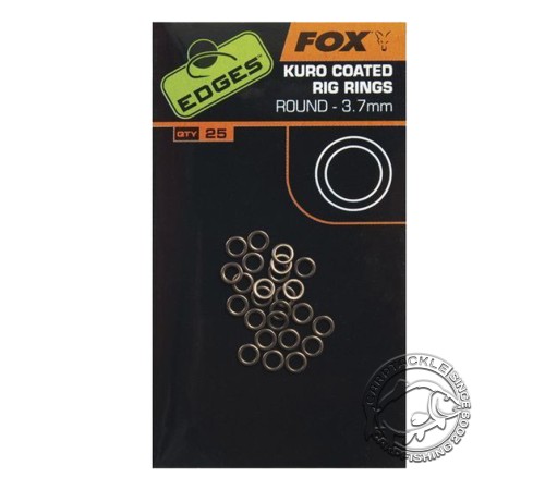 Стальные колечки Fox EDGES™ KURO COATED RIG RINGS