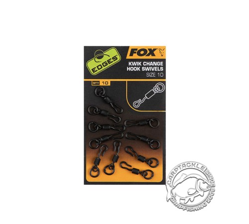 Вертлюг с быстросъемом Fox Edges Kwik change hook swivels