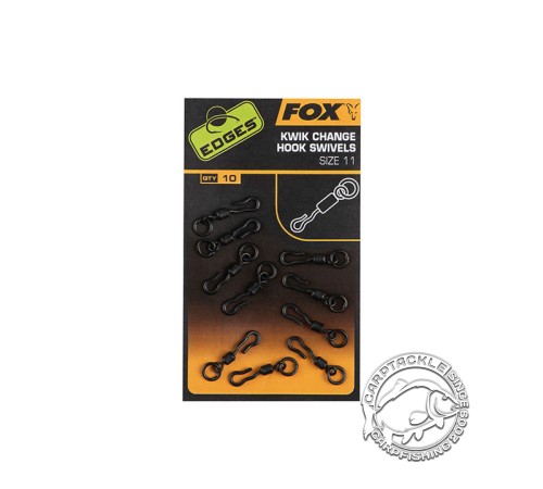 Вертлюг с быстросъемом Fox Edges Kwik change hook swivels