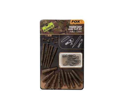 Набор безопасных клипс Fox  Edges Camo Power Grip Lead Clip Kit Size 7