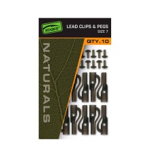 Безопасная клипса с стопорами Fox EDGES Naturals Lead Clips & Pegs №7