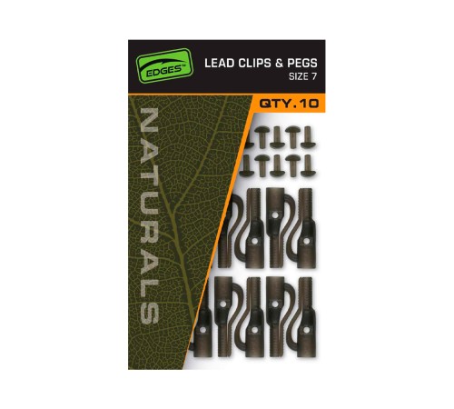 Безопасная клипса с стопорами Fox EDGES Naturals Lead Clips & Pegs №7