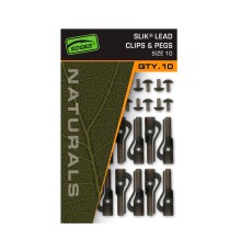 Безопасная клипса с стопорами Fox EDGES Naturals Slik Lead Clip & Pegs №10