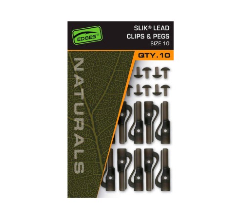 Безопасная клипса с стопорами Fox EDGES Naturals Slik Lead Clip & Pegs №10
