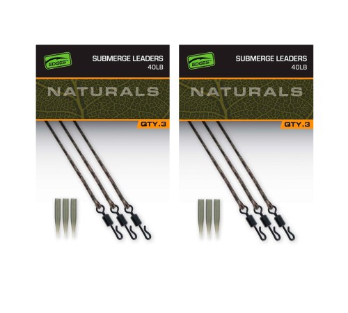 Готовые ледкоры без сердечника Fox EDGES Naturals Submerge Leaders