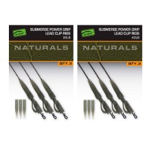 Готовые ледкоры без сердечника с безопасными клипсами Fox EDGES Naturals Submerge Power Grip Lead Clip Leaders