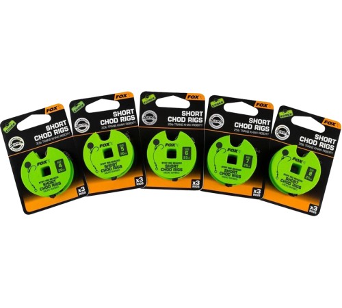 Готовые короткие поводки для чод-риг Fox Short Chod Rig Barbed