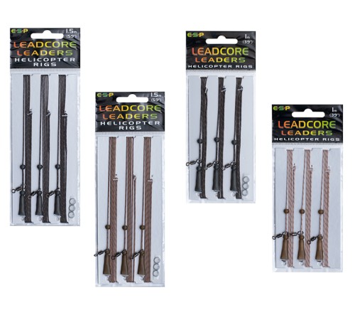 Набор готовых оснасток ESP Leadcore Helicopter Rigs
