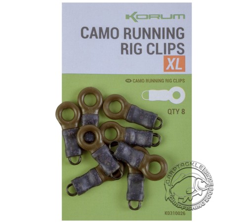 Кольцо с застежкой KORUM Camo Running Rig Clips