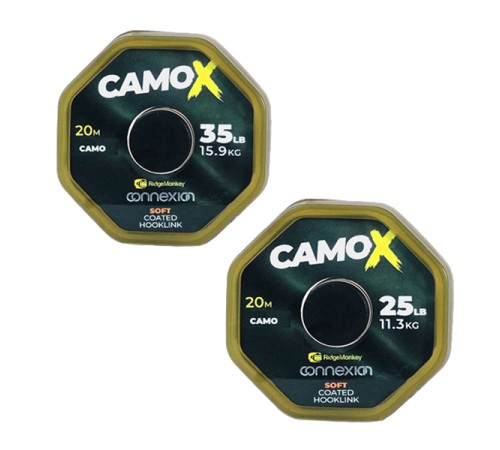 Плетеный поводковый материал Ridge Monkey Connexion CamoX Soft Coated Hooklink