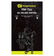 Вертлюг с кольцом и быстросъемом Ridge Monkey RM-Tec Quick Change Inline Swivel