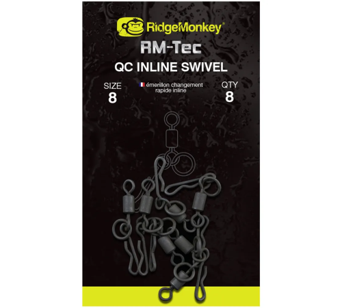 Вертлюг с кольцом и быстросъемом Ridge Monkey RM-Tec Quick Change Inline Swivel