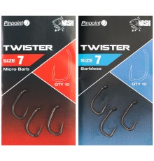 Крючки Nash Pinpoint Twister Barbless Size 4