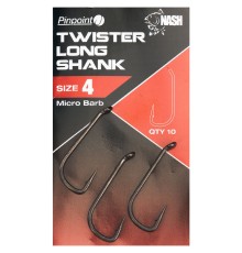 Крючки Nash Pinpoint Twister Long Shank Size 8
