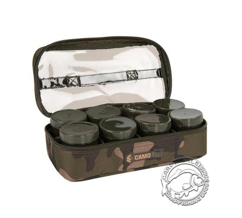 Кейс с банками для насадок Fox Camolite 12 Pot Hookbait Case