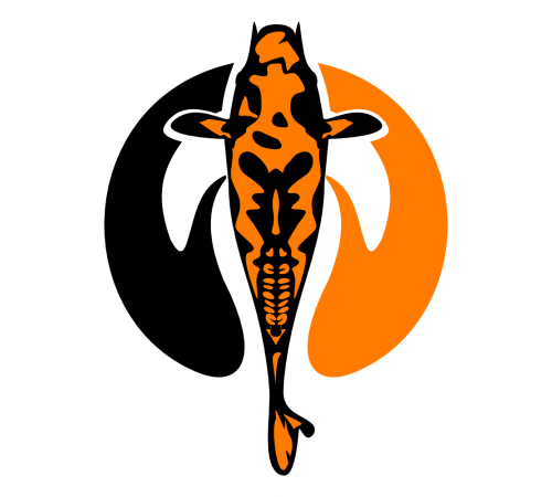 Наклейка Black Orange Carp