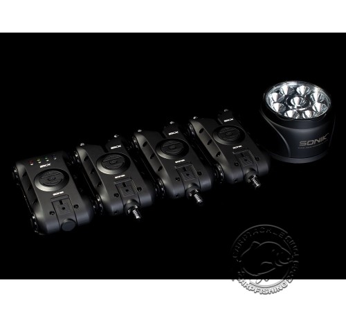 Комплект сигнализаторов поклевки с лампой SONIK SKX 3+1 Set Multicolour + Bivvy Lamp