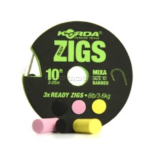 Набор готовых поводков для ловли на zig-rig Korda Ready Zigs 3.05m
