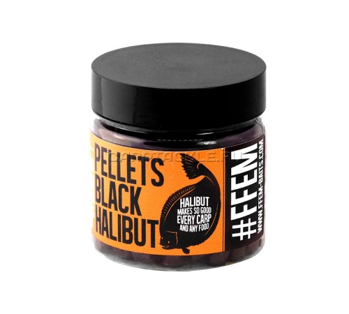 Насадочный пеллетс FFEM Hookbaits Pellets Black Halibut