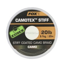 Поводковый материал Fox Edges Camotex Stiff Coated Camo Braid 20lb 20m
