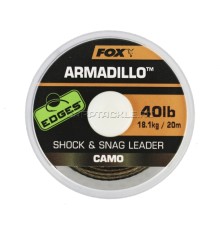 Шок лидер / поводковый материал Fox Edges Camo Armadillo Shock & Snag Leader 40lb 20m