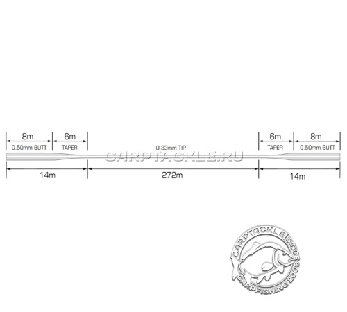 Леска монофильная c конусным шок-лидером Fox Exocet® Double Tapered Trans Khaki 