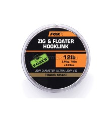 Поводковый материал монофильный Fox Edges Zig & Floater Hooklink 12lb 0.28mm 100m