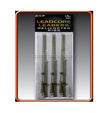 Набор готовых оснасток ESP Leadcore Helicopter Rigs  1m Orig Camo