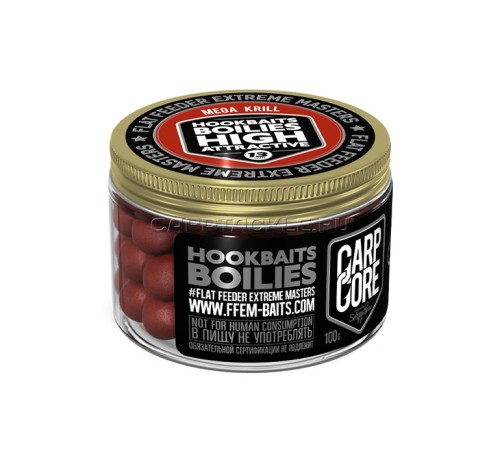 Бойлы тонущие FFEM Hookbaits Boilies Mega Krill 13mm 100ГР